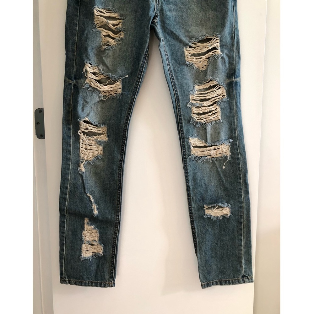 ASOS Ripped Denim Boyfriend Jeans - Picture 3 of 5